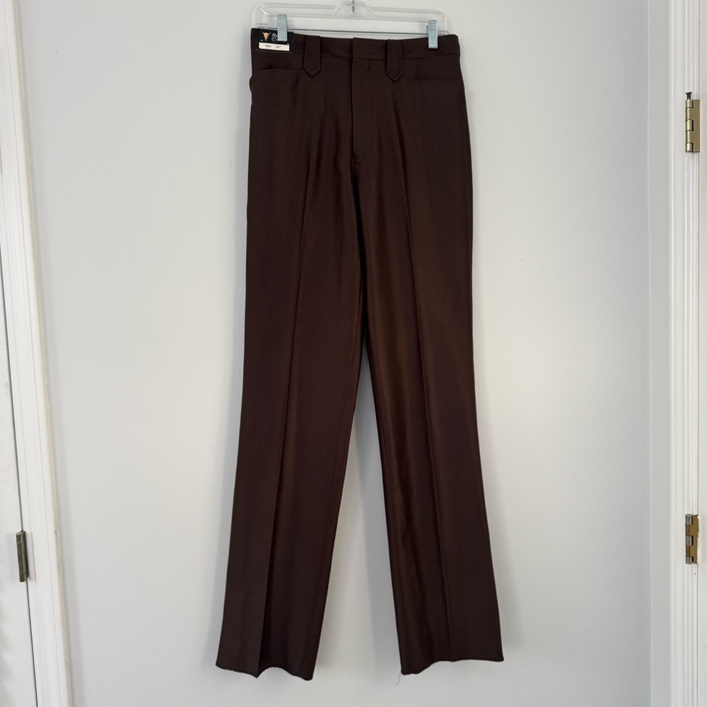 NWT Vintage Buffalo Country Western Brown Dress Pants Pearl Button 31x35